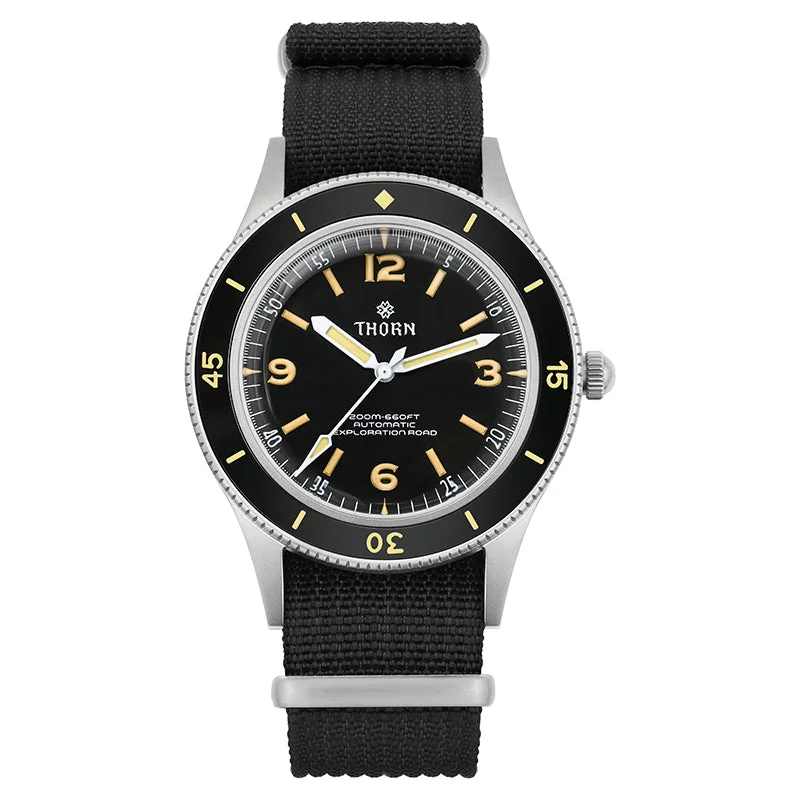 men's dive watches with anti-reflective coating -Thorn Vintage 50-Fathoms Dive Watch
