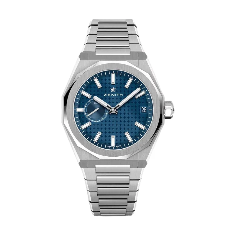 men's pilot watches with magnifying design -Defy Skyline 41mm - Blue