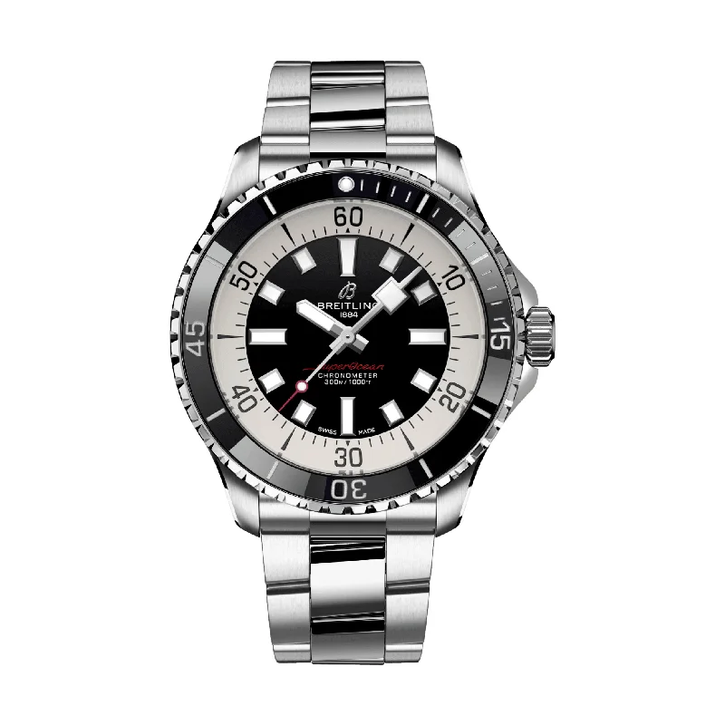 men's dive watches with corrosion-resistant style -Superocean Automatic 44mm Stainless Steel - Black men's dive watches with corrosion-resistant style -Superocean Automatic 44mm Stainless Steel - Black