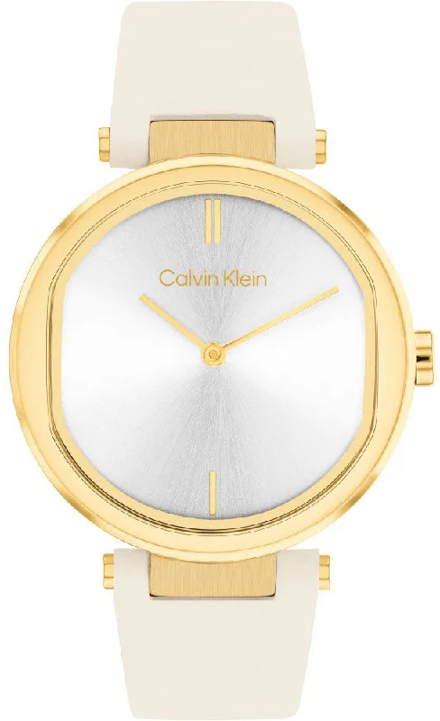 women's mechanical watches with canvas style straps -Calvin Klein Ladies