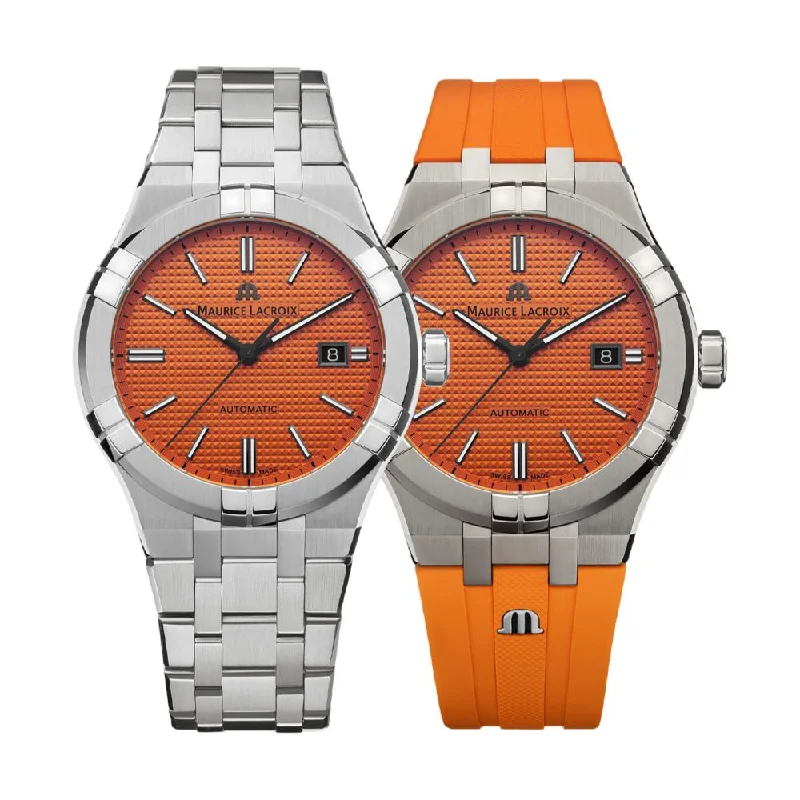 men's dive watches with tourbillon style -Aikon Automatic Limited Summer Edition 42 mm - Orange