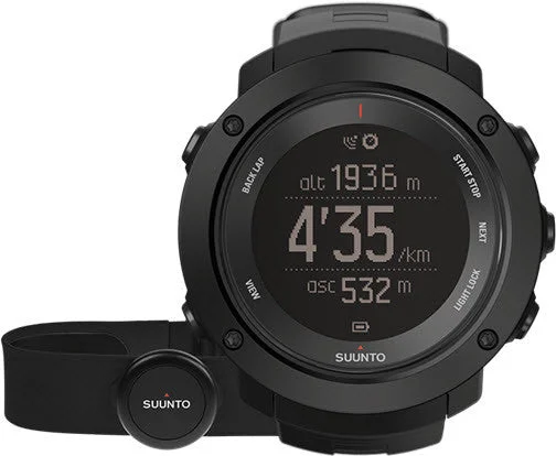Mens Smart Watches Voice Calls-Suunto Watch Ambit3 Verticle Black HR