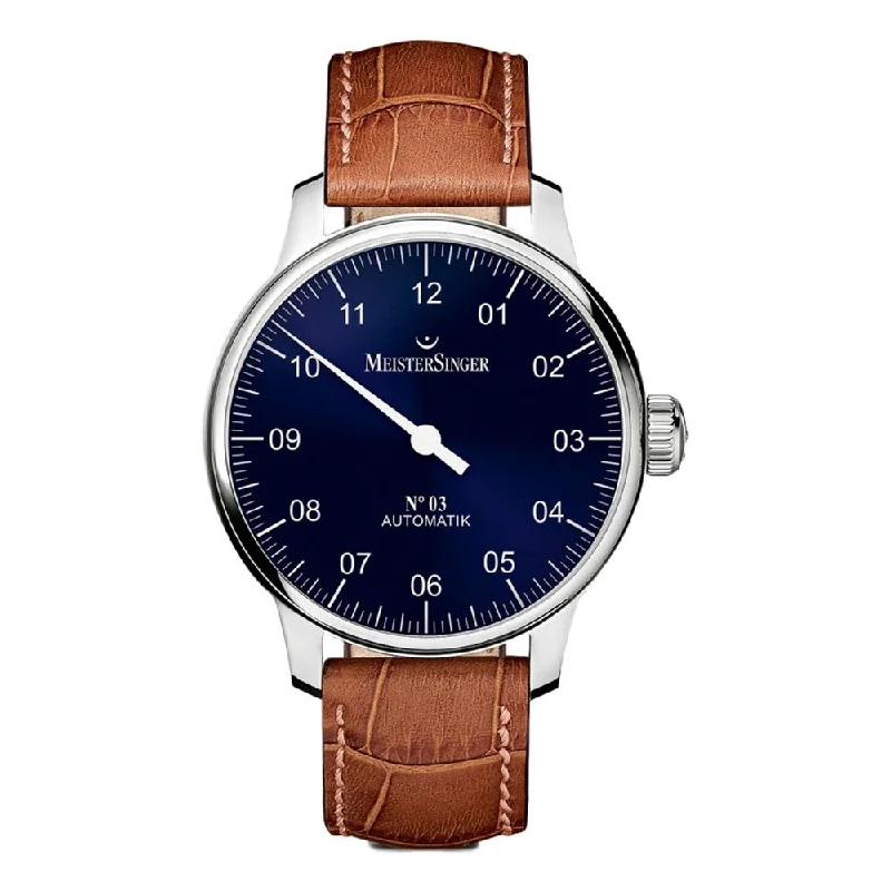 men's digital watches with anniversary edition display -N°03 Blue Dial