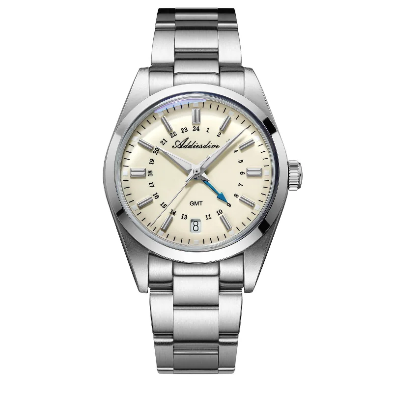men's GMT watches with kinetic display function -Addiesdive Elegance Collection GMT Quartz Watch AD2065 men's GMT watches with kinetic display function -Addiesdive Elegance Collection GMT Quartz Watch AD2065