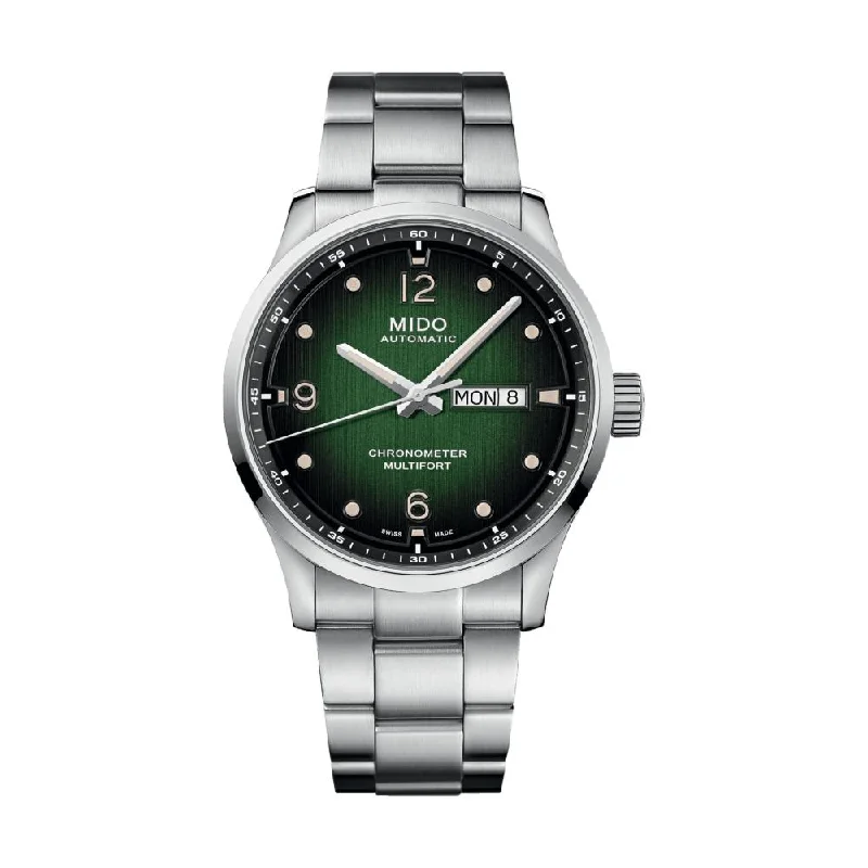 men's pilot watches with phosphorescent design -Multifort M Chronometer Green