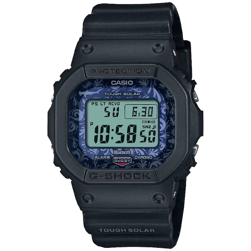 men's skeletonized watches for evening wear -G-Shock GWB5600 Charles Darwin Foundation Black Limited Edition