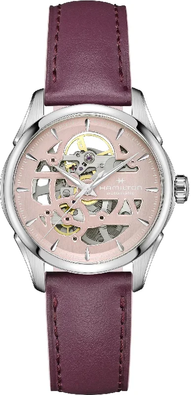 men's mechanical watches with self-winding display -Hamilton Jazzmaster Skeleton Lady D