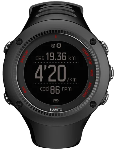 Smart Watches for Mens Blood Pressure Monitoring-Suunto Watch Ambit3 Run Black