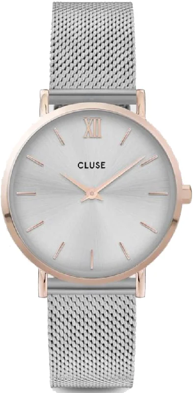 women's mechanical watches with spring drive display -Cluse Minuit Ladies