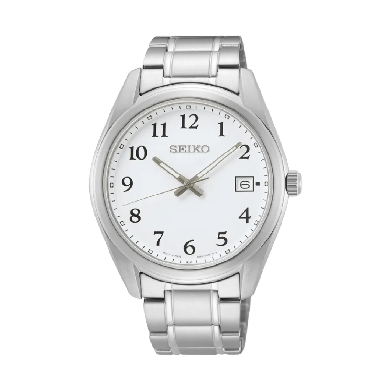 men's digital watches with leap year style design -SEIKO SUR459P1 QUARTZ ANALOG MEN WATCH