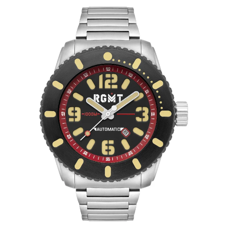 men's field watches with perpetual calendar style design -RGMT All-Brite Automatic Eclipse Red