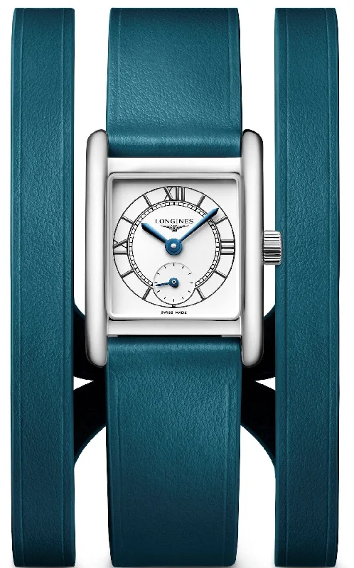 women's Longines moon phase design for elegance -Longines Mini DolceVita Rectangular Ladies