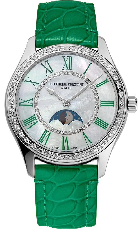 women's mechanical watches for water activities -Frederique Constant Watch Classics Elegance Luna Ladies