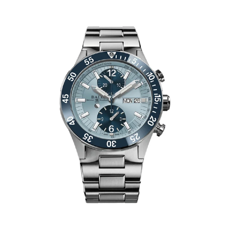 men's digital watches for young men -Roadmaster Rescue Chronograph 42mm - Ice Blue on Bracelet men's digital watches for young men -Roadmaster Rescue Chronograph 42mm - Ice Blue on Bracelet