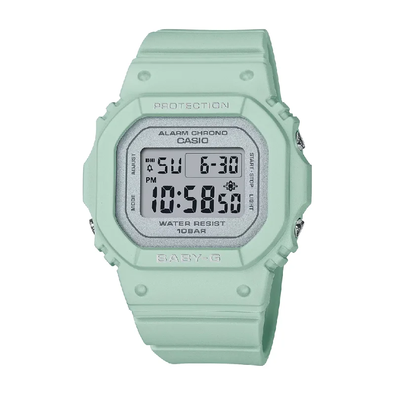women's Casio luxury watches -CASIO BABY-G BGD-565SC-3DR STANDARD DIGITAL GREEN WATCH