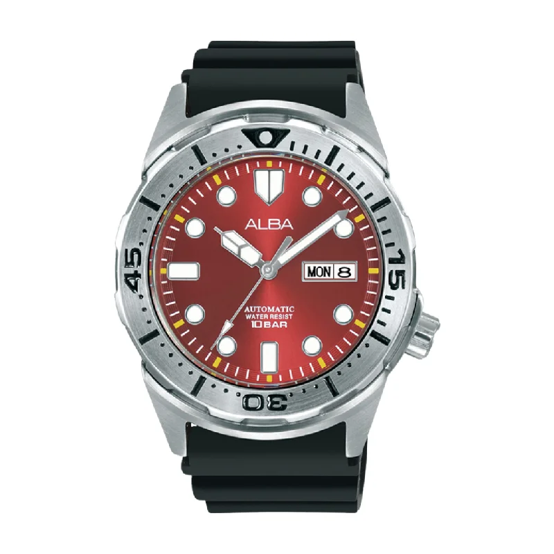men's mechanical watches with custom engraving design -ALBA AL4381X MECHANICAL MEN WATCH