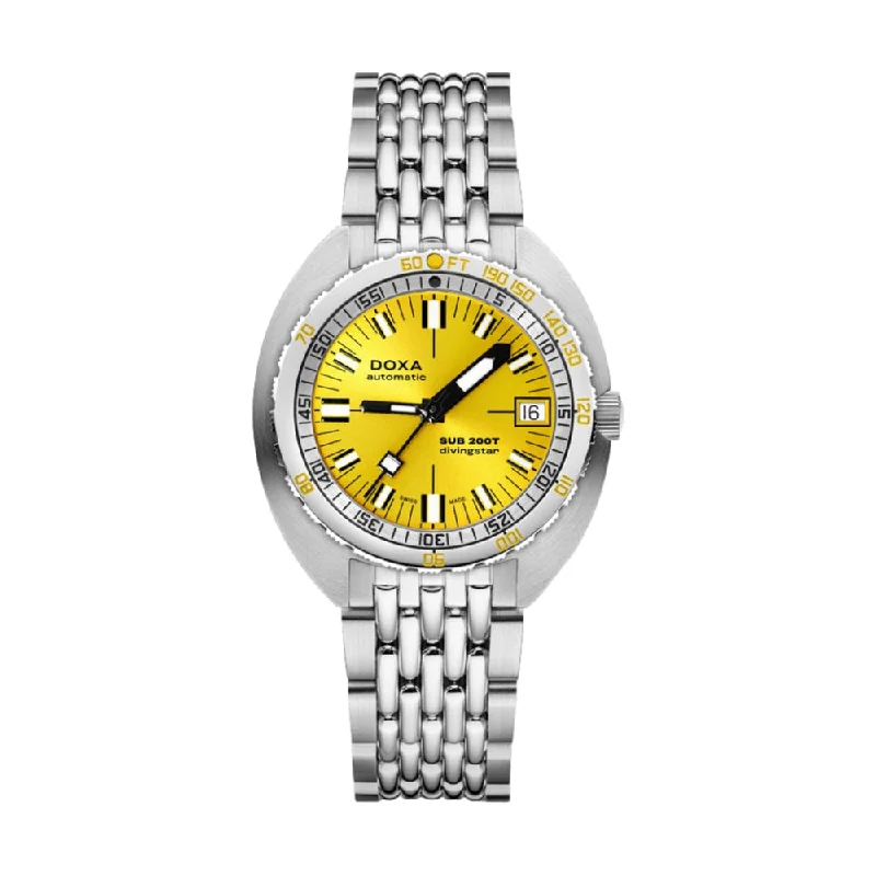 movement-service advice-Sub 200T Divingstar Sunray Yellow Dial on Bracelet, 39mm