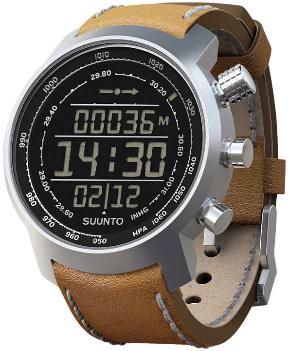 Smart Watches for Mens Vintage-Suunto Watch Elementum Terra Brown Leather