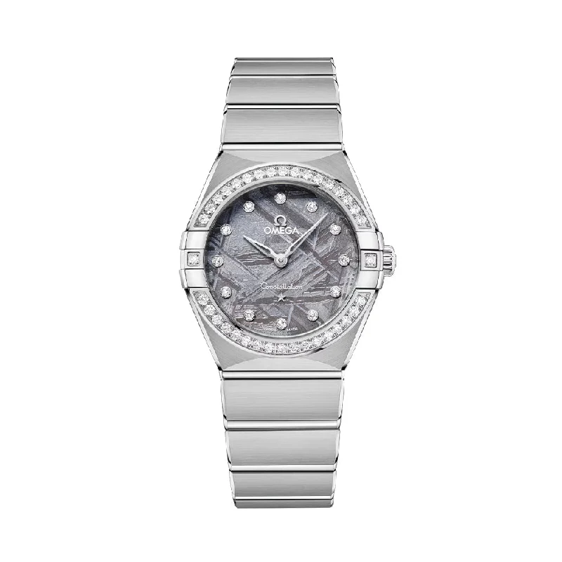 men's pilot watches with anniversary edition style design -Constellation Diamonds 28mm - Lavender Meteorite on Bracelet