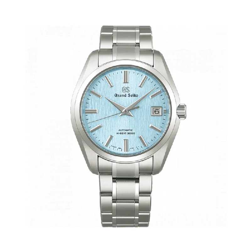 midcentury-modern dress-SBGH349 "Icefall" Heritage Mechanical Hi-Beat 36000 Titanium 40mm - Blue on Bracelet
