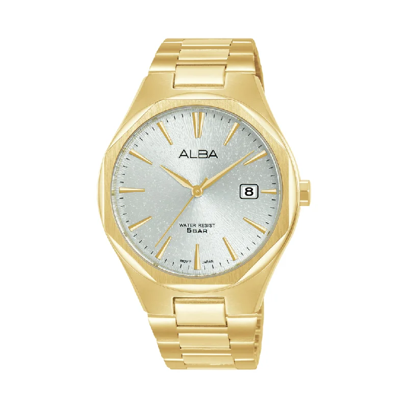 men's digital watches for boating -ALBA AS9U48X QUARTZ STAINLESS STEEL MEN WATCH