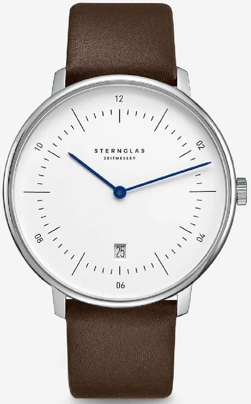 women's mechanical watches with moon phase display function -Sternglas Naos XL