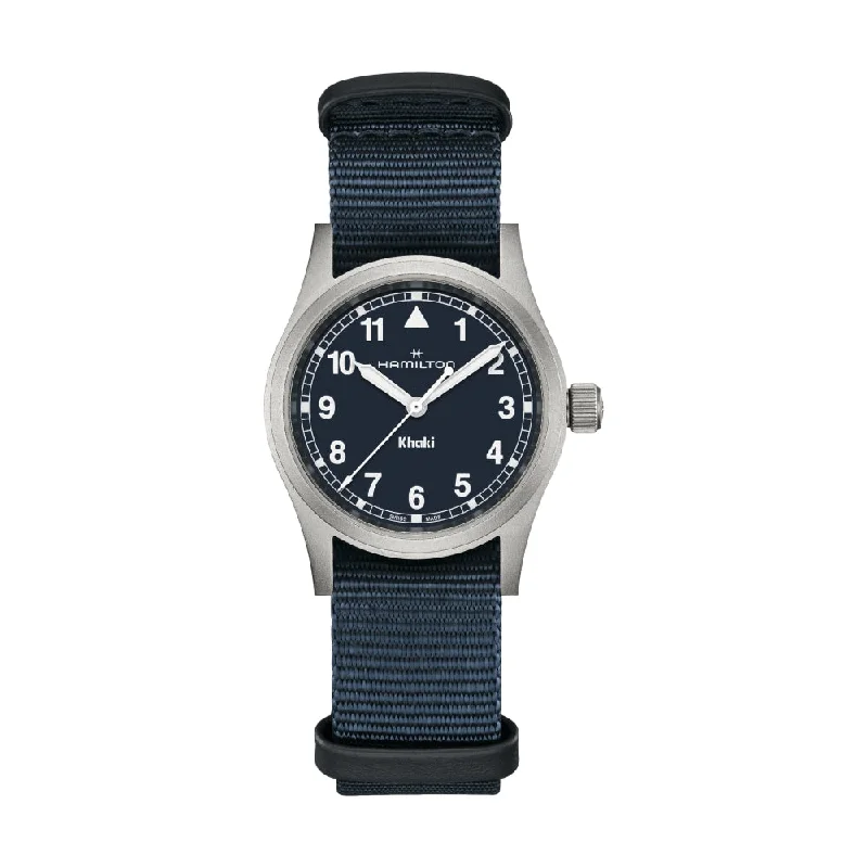 men's digital watches with magnetic-resistant style design -Khaki Field Quartz Blue Dial, 33mm men's digital watches with magnetic-resistant style design -Khaki Field Quartz Blue Dial, 33mm