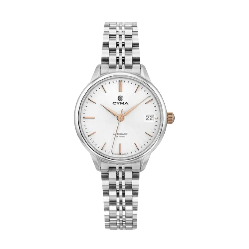 women's mechanical watches with personalized engraving design -CYMA CLASSIC W02-00793-002 AUTOMATIC STAINLESS STEEL WOMEN WATCH women's mechanical watches with personalized engraving design -CYMA CLASSIC W02-00793-002 AUTOMATIC STAINLESS STEEL WOMEN WATCH