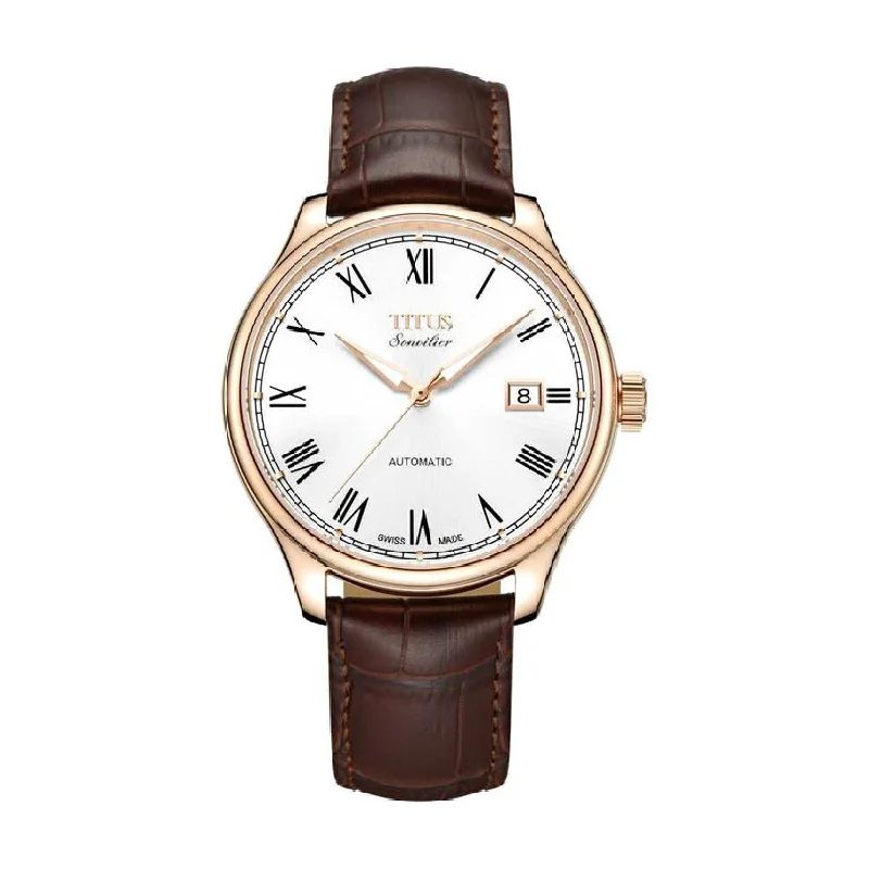 men's Seiko sporty design watches -SOLVIL ET TITUS SONVILIER W06-03040-002 3 HANDS DATE AUTOMATIC MEN WATCH