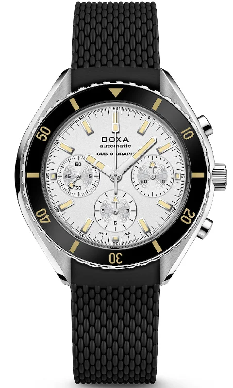 men's mechanical watches with tourbillon design -Doxa SUB 200 C-Graph Searambler Rubber