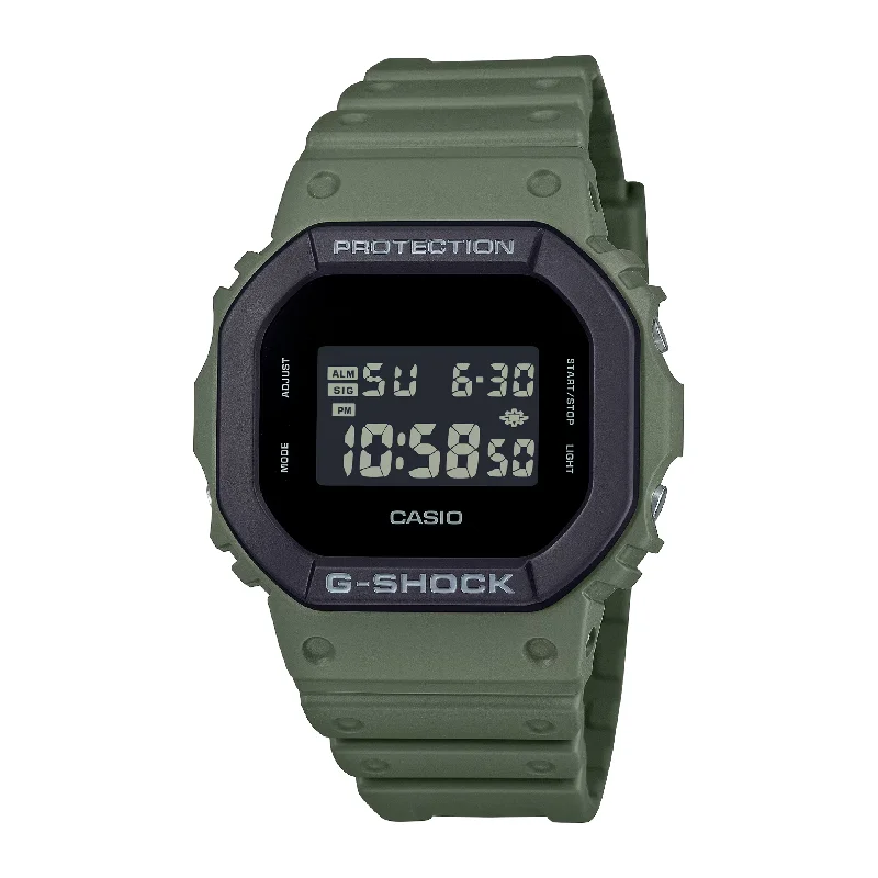 men's Cartier luminescent design watches -CASIO G-SHOCK DW-5610UU-3DR SPECIAL COLOUR MODELS GREEN WATCH