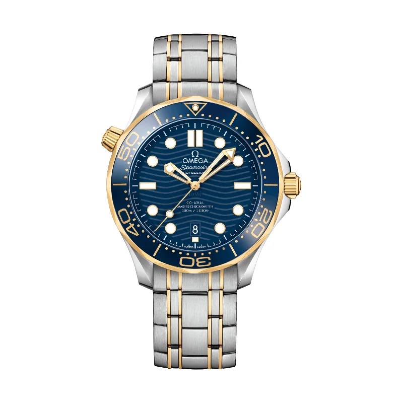 men's GMT watches with kinetic design -Seamaster Diver 300M Co-Axial Master Chronometer Steel Gold 42mm - Blue on Bracelet men's GMT watches with kinetic design -Seamaster Diver 300M Co-Axial Master Chronometer Steel Gold 42mm - Blue on Bracelet