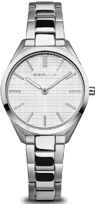 women's Bering monogram engraving design watches -Bering Ultra Slim Ladies