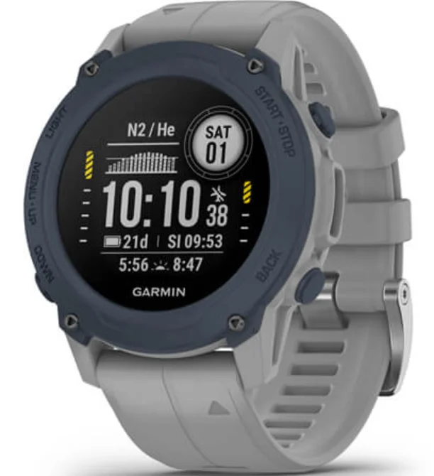Smart Watches for Mens World Time Display-Garmin Descent G1 Powder Gray