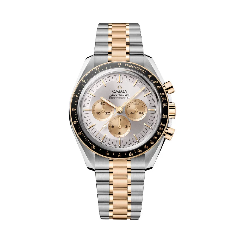 men's chronograph watches with water-resistant design -Speedmaster Moonwatch Professional Co-Axial Master Chronometer Steel Moonshine Gold 42mm ‑ Silver on Bracelet men's chronograph watches with water-resistant design -Speedmaster Moonwatch Professional Co-Axial Master Chronometer Steel Moonshine Gold 42mm ‑ Silver on Bracelet