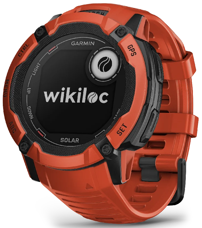 Smart Watches for Mens Anti-Fingerprint-Garmin Instinct 2X Solar Flame Red