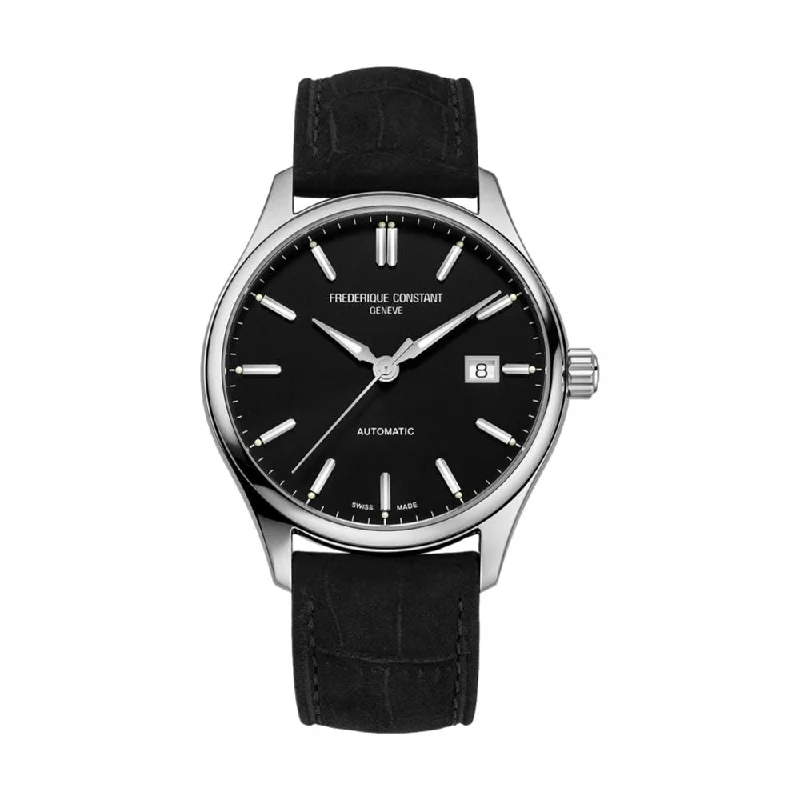 men's chronograph watches with curved design -Classics Index Automatic Black Dial