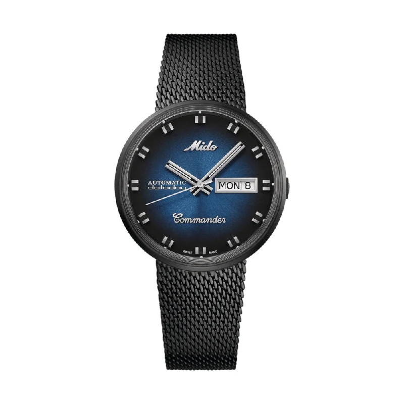 men's pilot watches with canvas straps -Commander Shade Blue