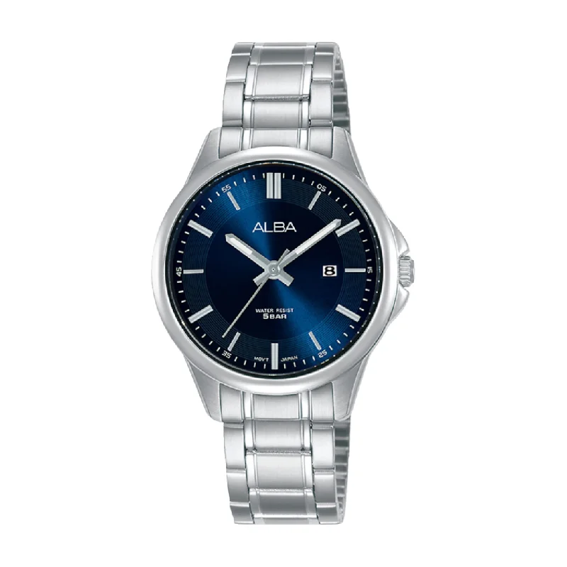 women's mechanical watches with compass function -ALBA AH7V89X PRESTIGE 3 HANDS DATE QUARTZ WOMEN WATCH