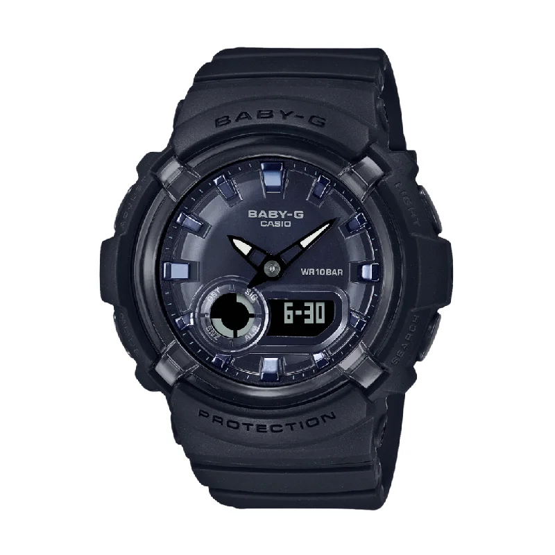 women's Casio water-resistant design watches -CASIO BABY-G BGA-280-1ADR STANDARD ANALOG-DIGITAL BLACK WATCH