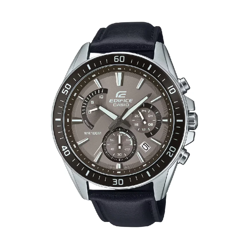 men's chronograph watches with tritium style design -CASIO EDIFICE EFR-552L-5AVUDF STANDARD CHRONOGRAPH MEN WATCH