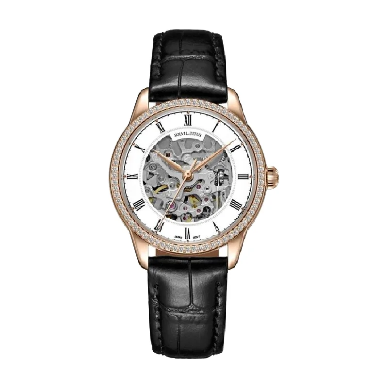 women's mechanical watches with water-resistant design -SOLVIL ET TITUS CLASSIC W06-03235-003 3 HANDS AUTOMATIC WOMEN WATCH women's mechanical watches with water-resistant design -SOLVIL ET TITUS CLASSIC W06-03235-003 3 HANDS AUTOMATIC WOMEN WATCH