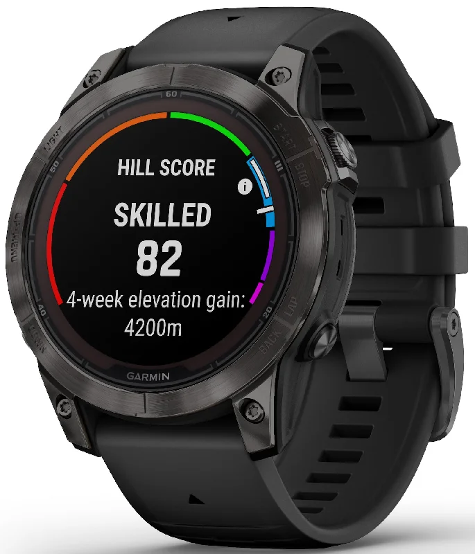 Smart Watches for Mens Music Control-Garmin Fenix 7 Pro Sapphire Solar Carbon Grey Titanium