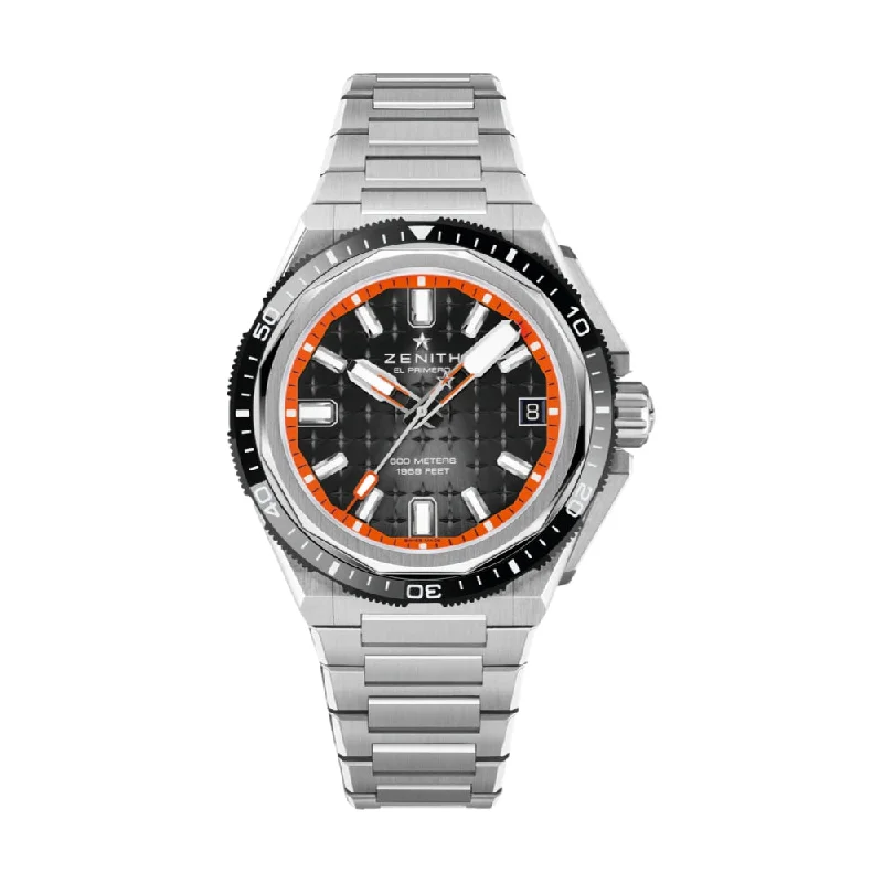 men's digital watches with logo engraving display -Defy Extreme Diver 42.5mm Black