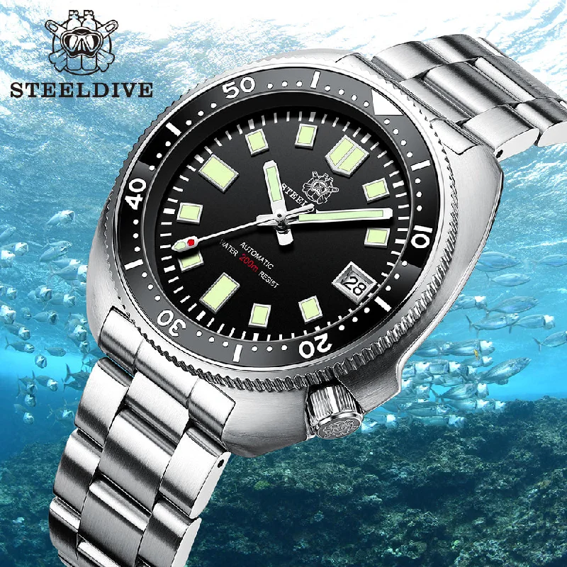 men's dive watches with GPS -★EU-Pre-Owned★ Steeldive SD1970 6105 Turtle Diver Watch men's dive watches with GPS -★EU-Pre-Owned★ Steeldive SD1970 6105 Turtle Diver Watch