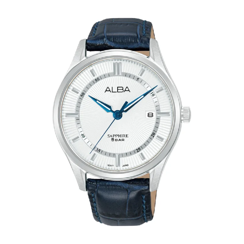 women's mechanical watches with moon phase -ALBA AS9R23X PRESTIGE QUARTZ 3 HANDS DATE MEN WATCH
