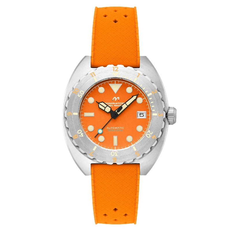 men's skeletonized watches for distinguished professionals -Dominatore Del Mare Amalfi Automatic Retro Orange men's skeletonized watches for distinguished professionals -Dominatore Del Mare Amalfi Automatic Retro Orange