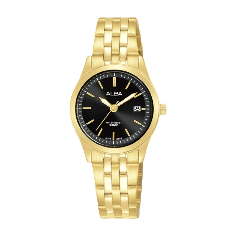 women's mechanical watches with perpetual calendar design -ALBA AH7CE4X QUARTZ 3 HANDS DATE WOMEN WATCH