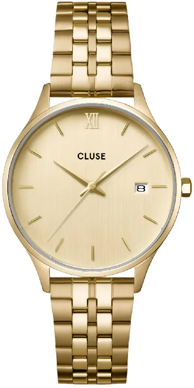 women's mechanical watches with glow-in-the-dark design -Cluse Minuit Date
