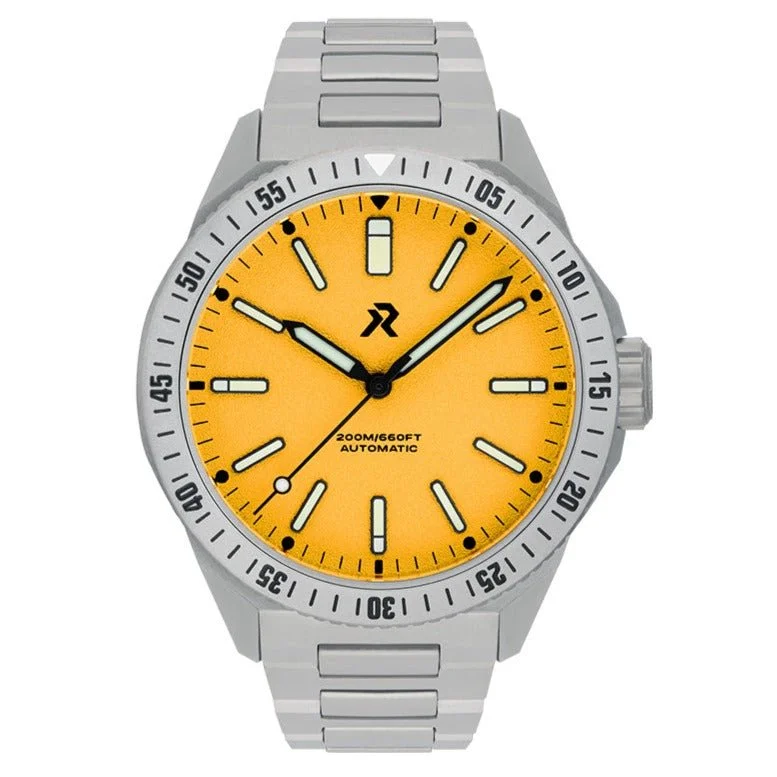 men's field watches with monogram engraving design -RZE ENDEAVOUR Automatic Titanium Medallion Yellow